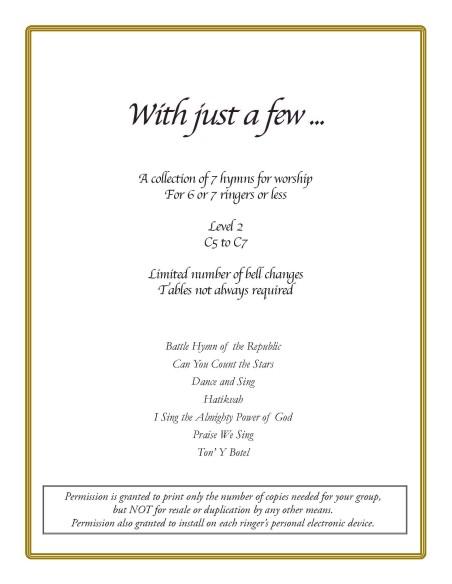 With Just a Few... series:  Sacred Hymns